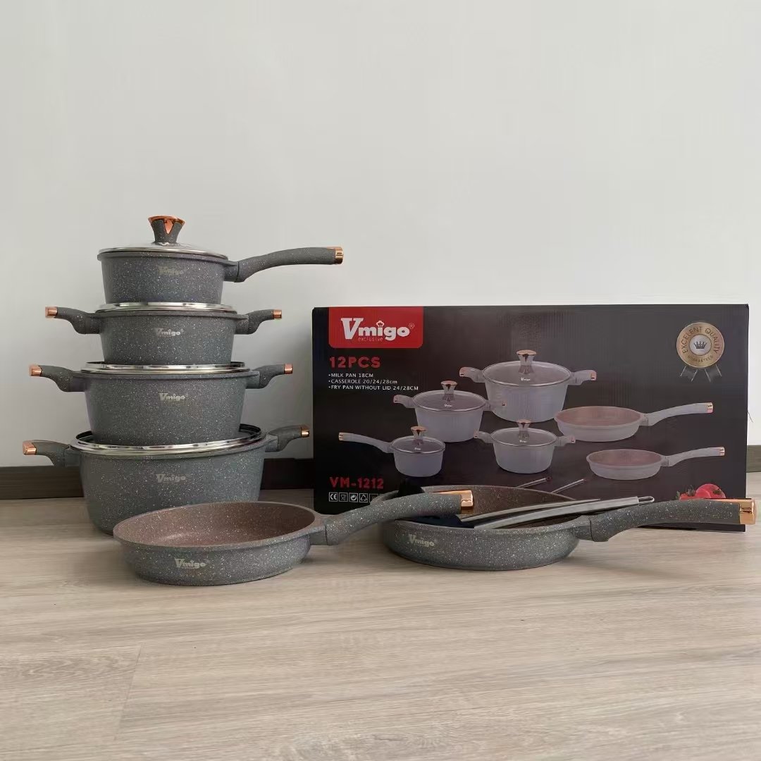 12 piece non stick cooking pots kitchen appliance cookware sets