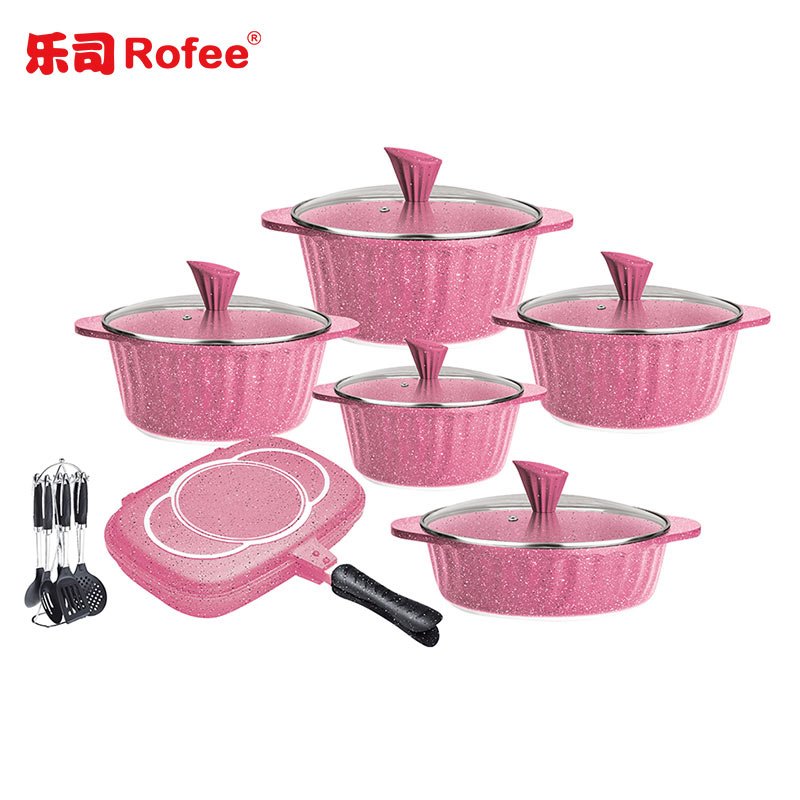 Factory price dessini die casting cookware set 11pcs non stick cookware set