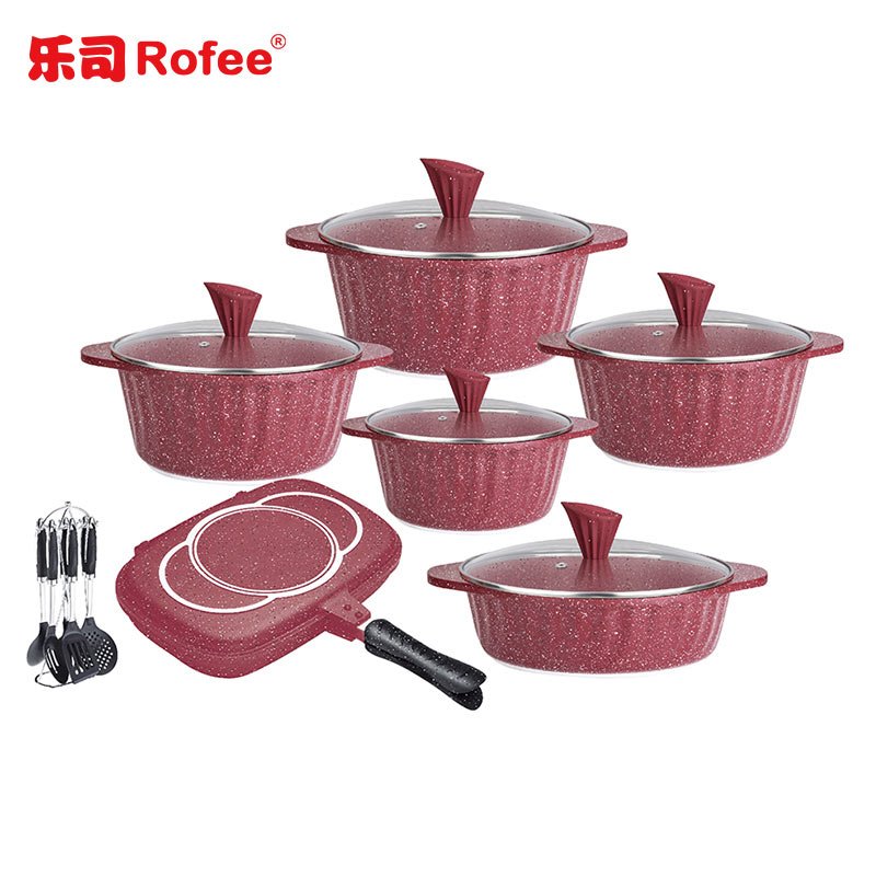 Factory price dessini die casting cookware set 11pcs non stick cookware set
