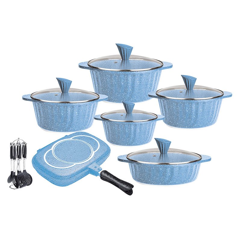 Factory price dessini die casting cookware set 11pcs non stick cookware set