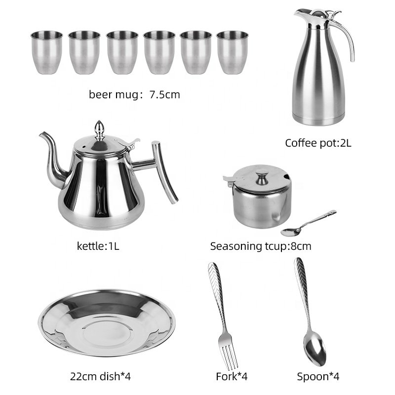 Hot Selling 28 PCS Stainless Steel Kitchen Cookware Cooking Soup Pot Steel Pot Set Insulation Cookware Sets
