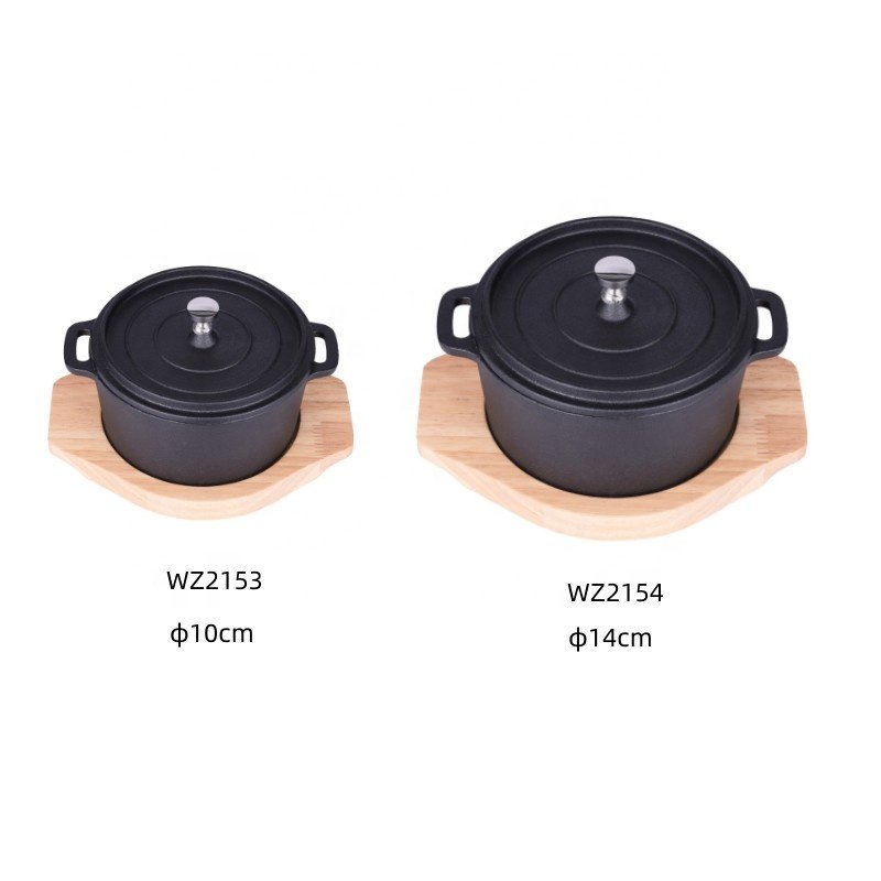 2024 Hot Selling Binaural cast iron soup pot household soup pot non-stick coating thickened pig iron stew pot with lid