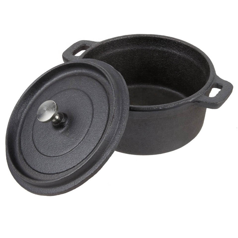 2024 Hot Selling Binaural cast iron soup pot household soup pot non-stick coating thickened pig iron stew pot with lid