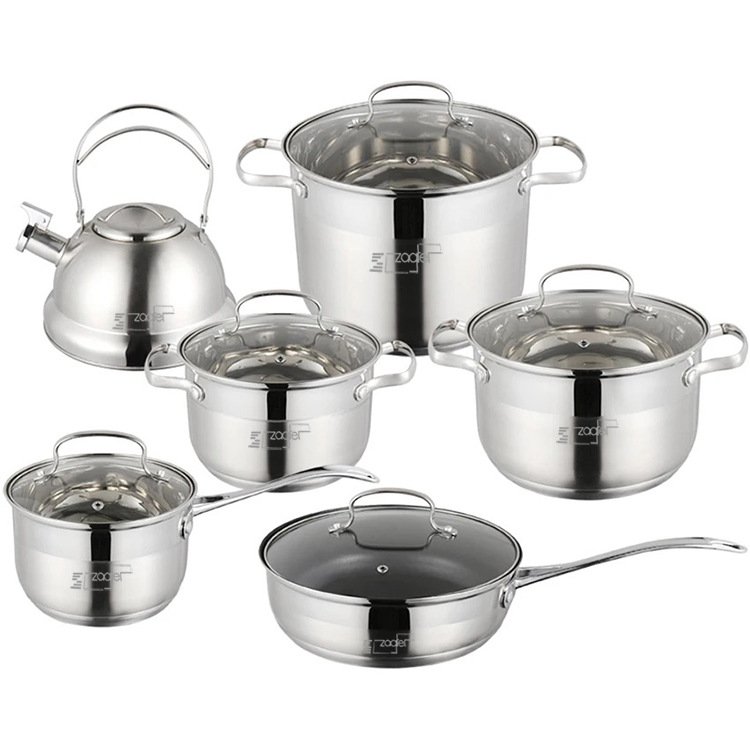 Quality Restaurants Cookware Set Non Stick Stainless 12pcs Cookware Set Manufacturer