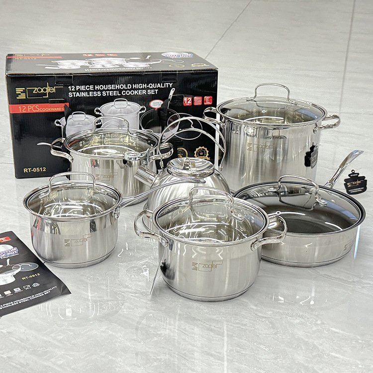 Quality Restaurants Cookware Set Non Stick Stainless 12pcs Cookware Set Manufacturer