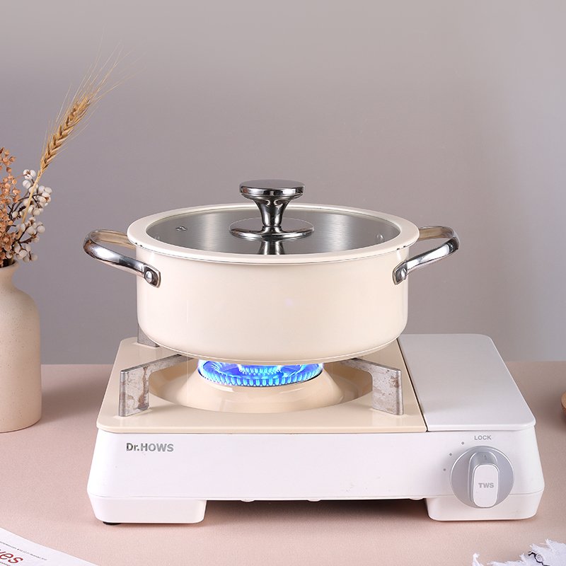 Ready to ship 3pcs set color beige stainless steel 304 healthy coating cooking milk pot set saucepan casserole cookware set