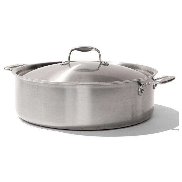 Professional Manufacturer Pots And Pans 5-ply Stainless Steel Cookware Set Kitchen Cooking Pot Dutch oven Saucepan with lid