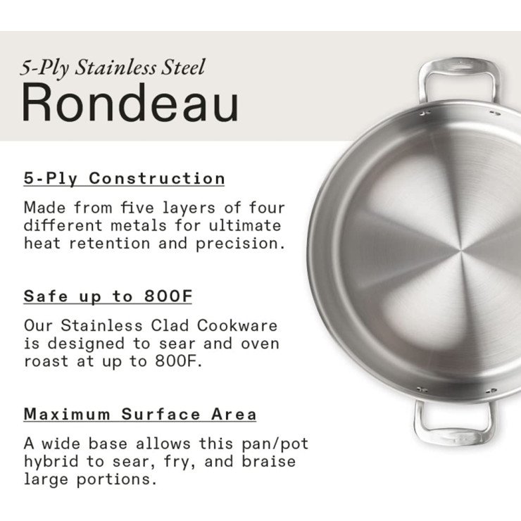 Professional Manufacturer Pots And Pans 5-ply Stainless Steel Cookware Set Kitchen Cooking Pot Dutch oven Saucepan with lid
