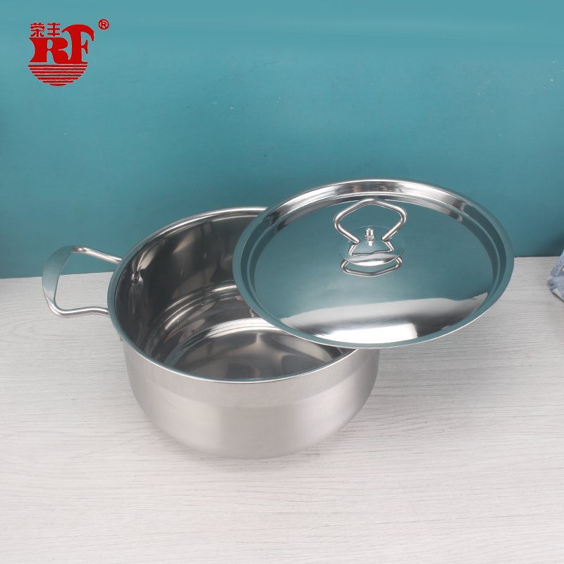 8pcs European Style Stainless Steel Cookware Sets Double Bottom With Glass Lid and Stainless Steel Handle