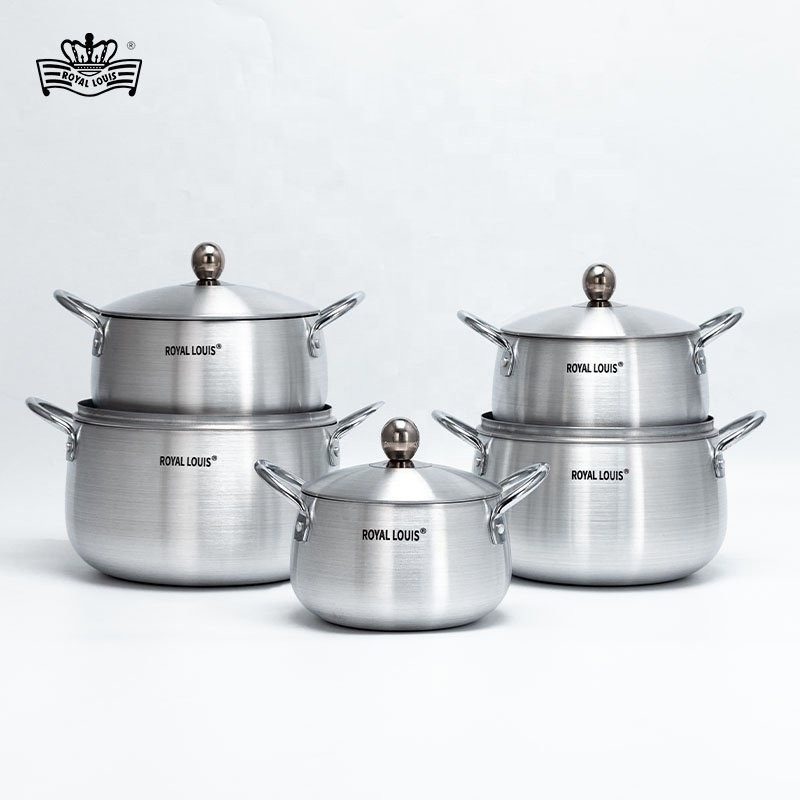 Kitchen accessories 5pcs African style aluminum pots pot set cookware sets aluminium casseroles panela aluminum stock pot