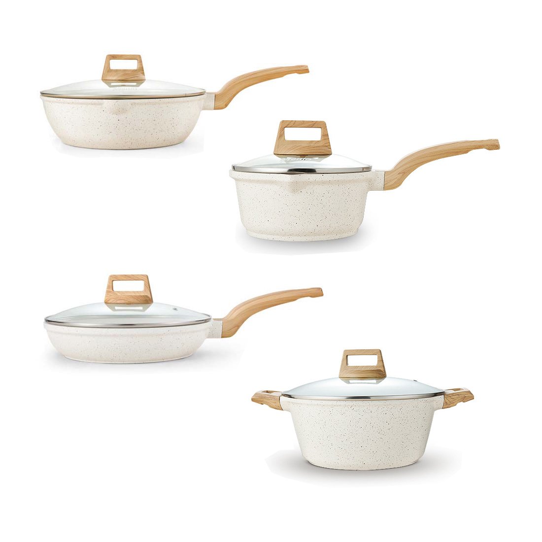 Maifanitum Nonstick Pots And Pans Kitchen Aluminum Kitchenware Cooking Pot Set Non Stick Cookware