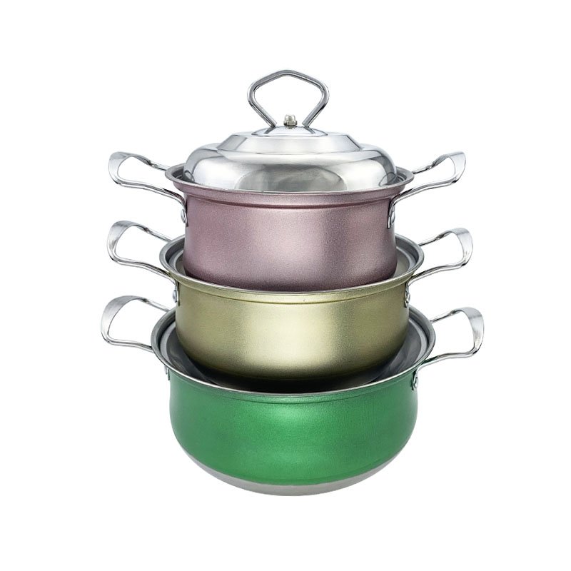 Cheap Cookware Sets Stainless Steel Kitchenware 4Pcs Stainless Steel Cooking Pot Set Soup Pot Kitchen Cooking Pot Ware Set