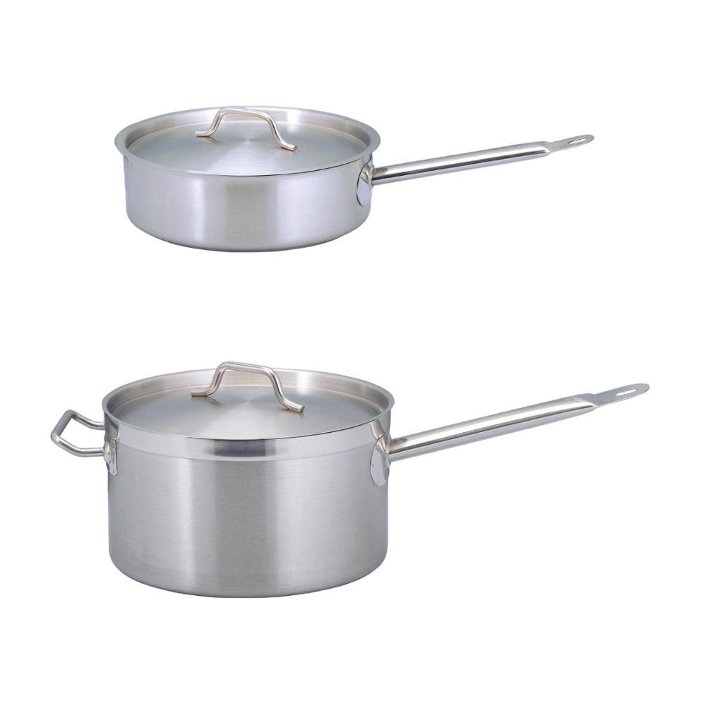 Best selling NSF listed stainless steel kitchen cookware casserole sets for restaurant