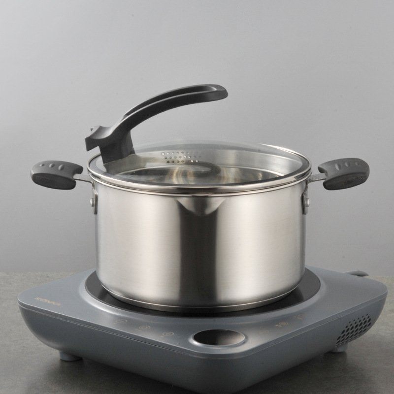 6 pieces Kitchen Casseroles Soup & Stock Pots Heat Resistance Stainless Steel Cookware Set With Glass Lid