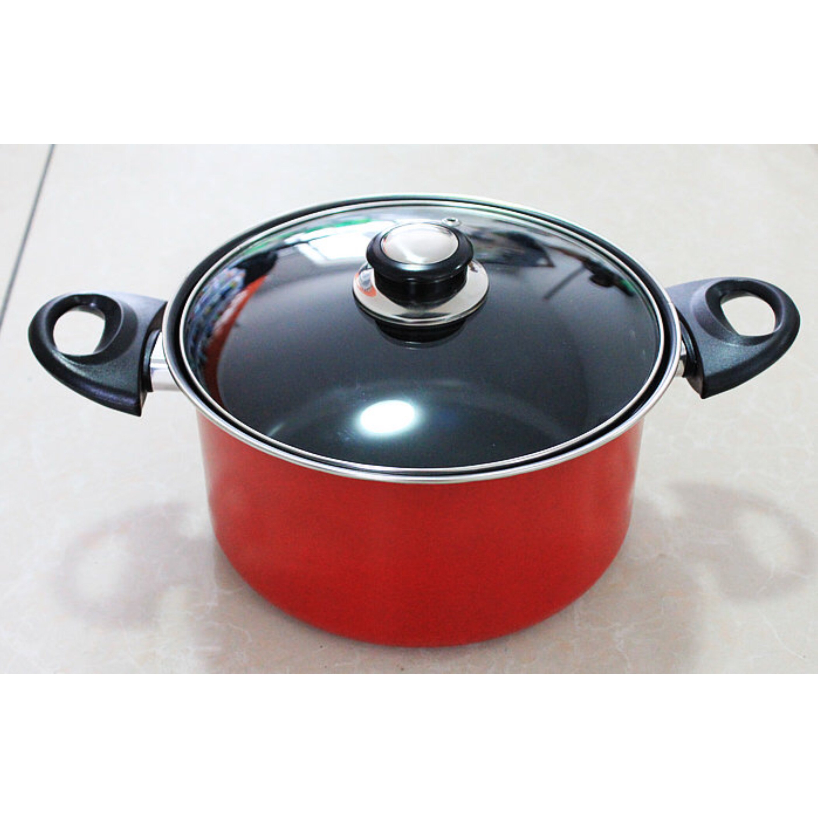 Non stick 9pcs carbon steel cooking pot cookware set of cooking pots