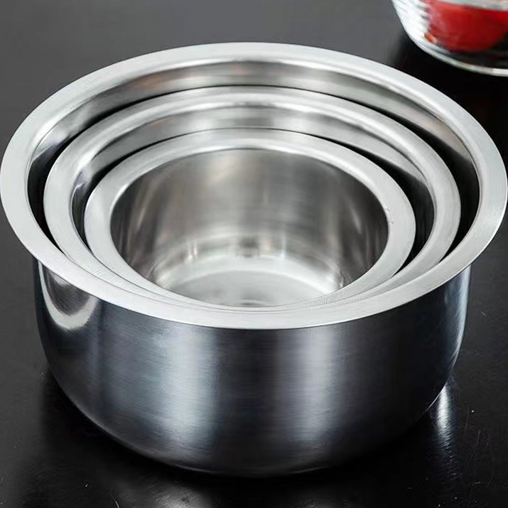 Cheap 3PCS Kitchen Insulated Cookware Set-Stock Pot Casserole Heat Preservation Food Warmer Household Serving Bowls Inner Lids