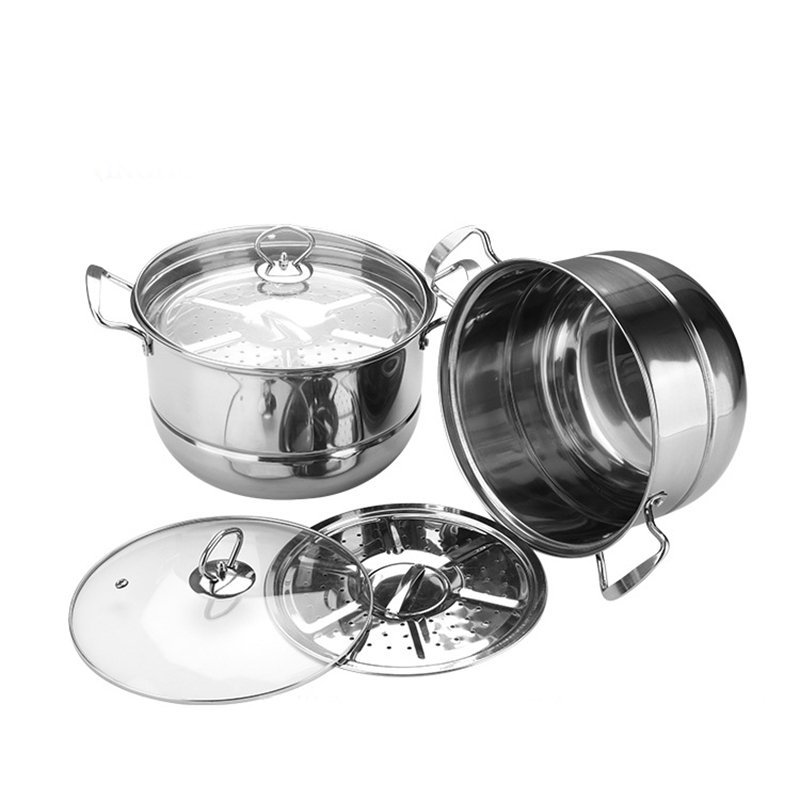 12pcs wholesale non stick soup stock steam cooking pot stainless steel cookware sets casserole set with lid