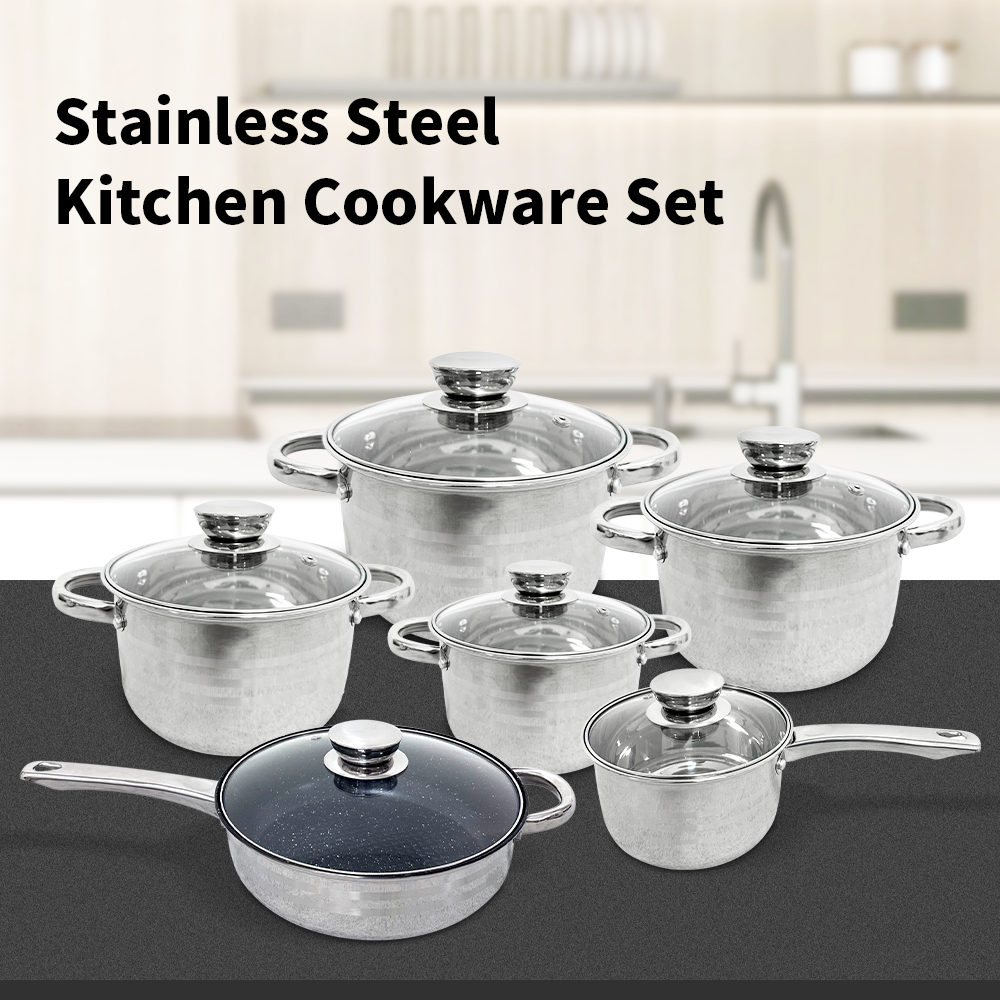High Quality Non Stick Cooking Pans And Pots Sets Cooking Cookware Stainless Steel Kitchenware Outdoor Cookware