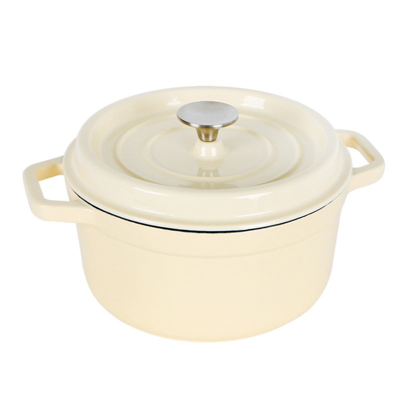 Hot Sale Low MOQ Modern Kitchen Ware Non Stick Cast Iron Cookware Pot Enamel Casserole Mini Dutch Oven Pot 3.5 Red Color