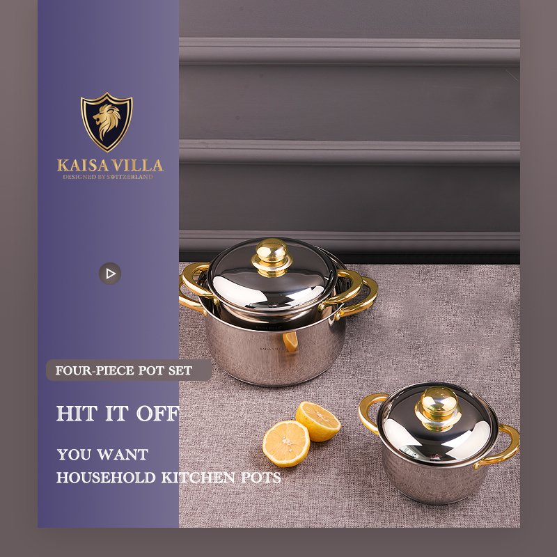 KAISA VILLA W2009 Stainless Steel Cookware Sets Non Stick soup & stock pots Nonstick Kitchen Cooking Pots sauce pots