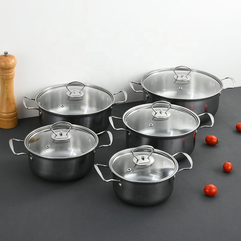 Sell well stainless steel for kitchen multifunction cooking pot sets five-piece soup pot set cookware sets