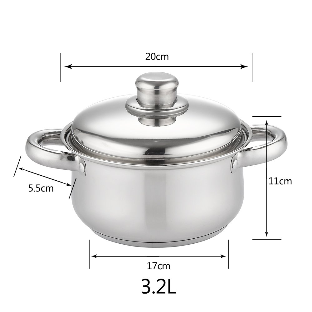 Kitchen Ware Professional Modern Picnic Stainless Steel Cooking Pot Kitchen Stackable Cookware set