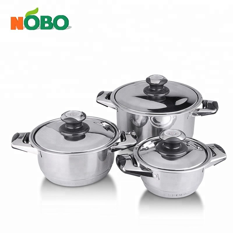 Super Capsuled Bottom New Design 16 pcs set Stainless Steel Induction Cookware Set