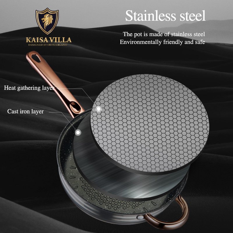 KAISA VILLA KV-6605 Drop Shipping Cookware Sets Stainless Steel Cheap Home Use Kitchen Utensils Cooking Pot 7pcs Wholesale