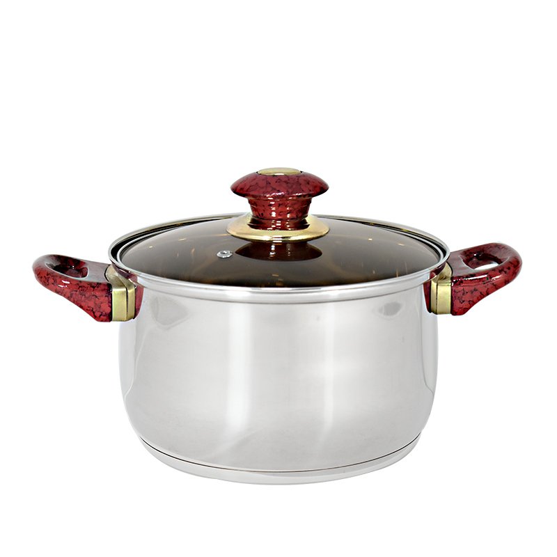 Hot Sell Heavy Metal Luxury Stainless Steel Granite Cookware Sets Grid Frypan