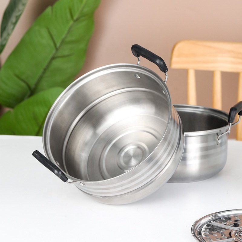 Sell well Stainless steel for kitchen multifunction steamer pot set five piece cooking pot set soup pot cookware set