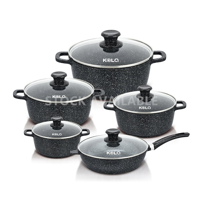 Kitchen Cookware Set With Non Stick Pots And Pans Set For Cooking Deep Frying Pan Sauce Pan And Ceramic Casserole Roaster