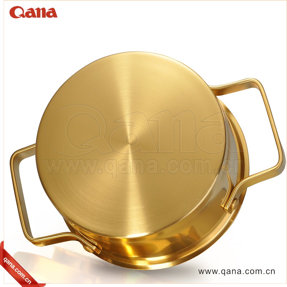 QANA Factory Wholesale OEM Pan Pot Stainless Steel induction Cookware cooking pot and pans Utensils steamer copper pot non stick