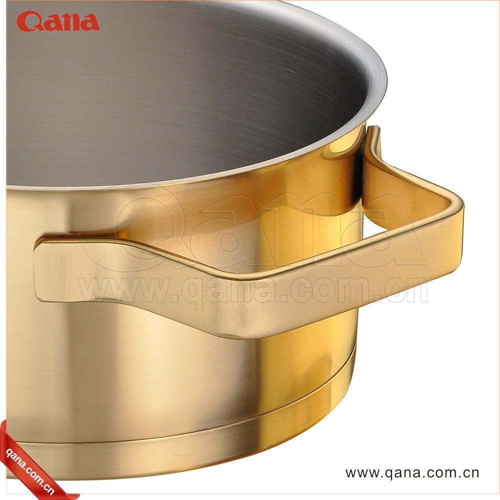 QANA Factory Wholesale OEM Pan Pot Stainless Steel induction Cookware cooking pot and pans Utensils steamer copper pot non stick