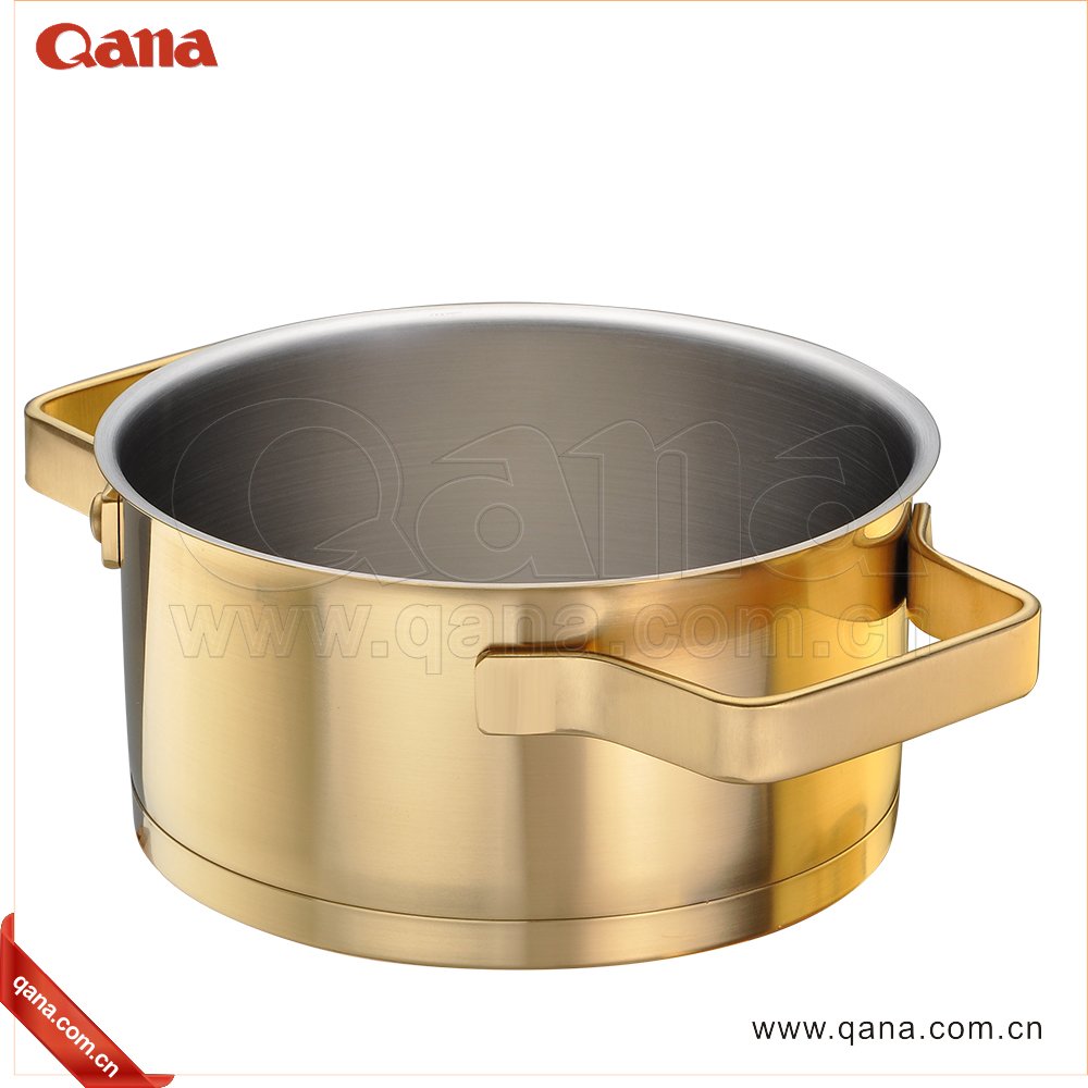 QANA Factory Wholesale OEM Pan Pot Stainless Steel induction Cookware cooking pot and pans Utensils steamer copper pot non stick