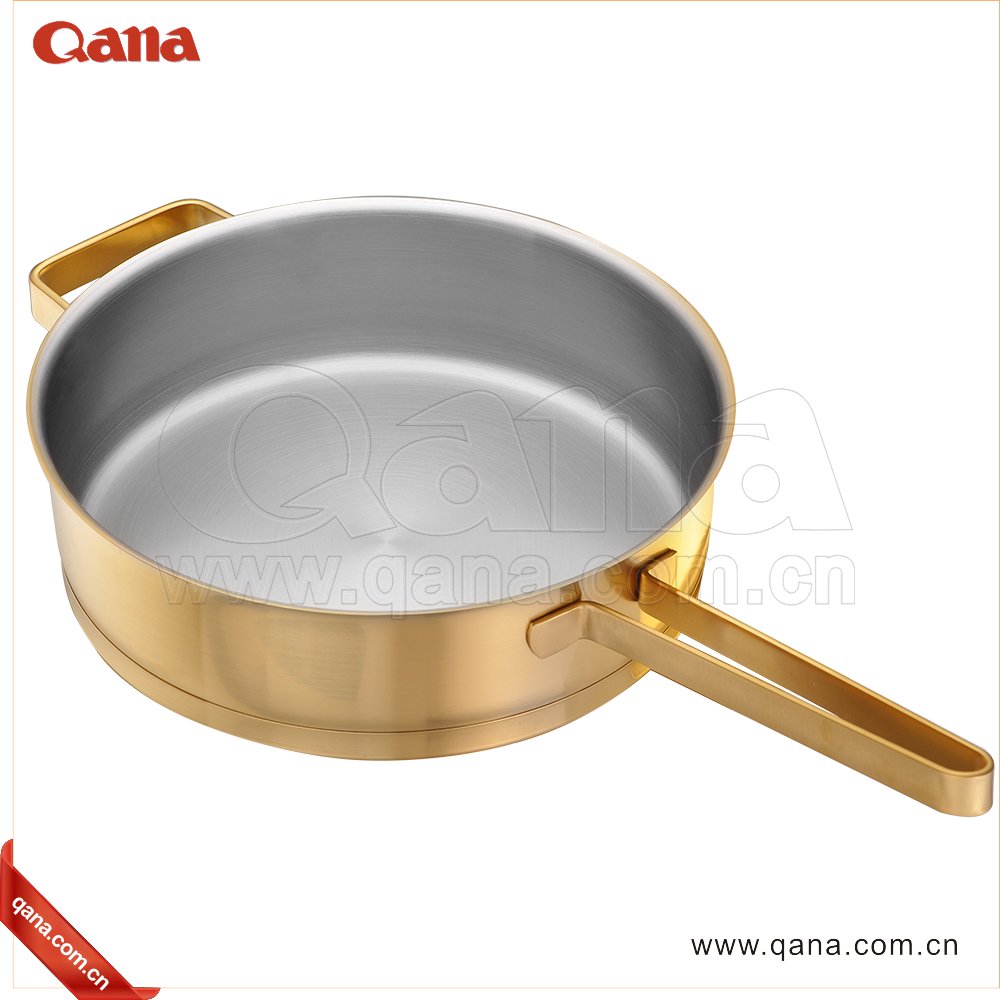 QANA Factory Wholesale OEM Pan Pot Stainless Steel induction Cookware cooking pot and pans Utensils steamer copper pot non stick