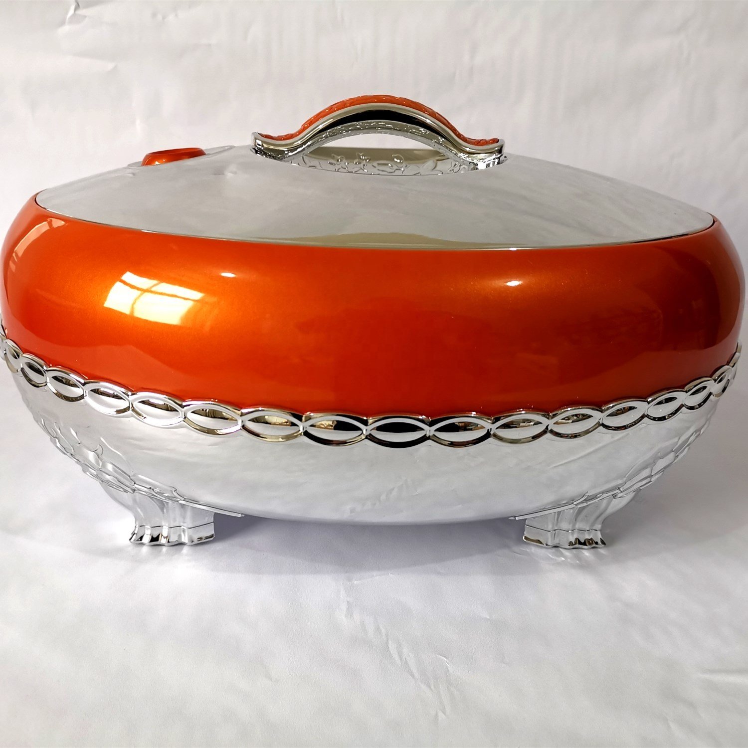 5L Orange Food Warmer Set Casserole Cookwares Set