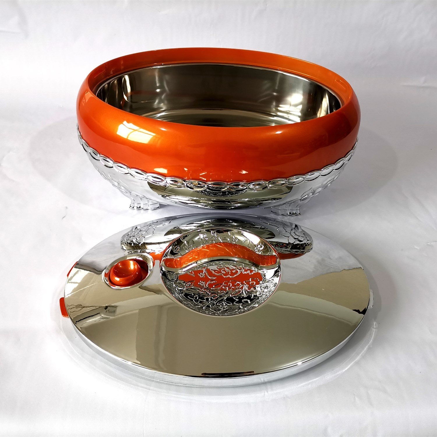 5L Orange Food Warmer Set Casserole Cookwares Set