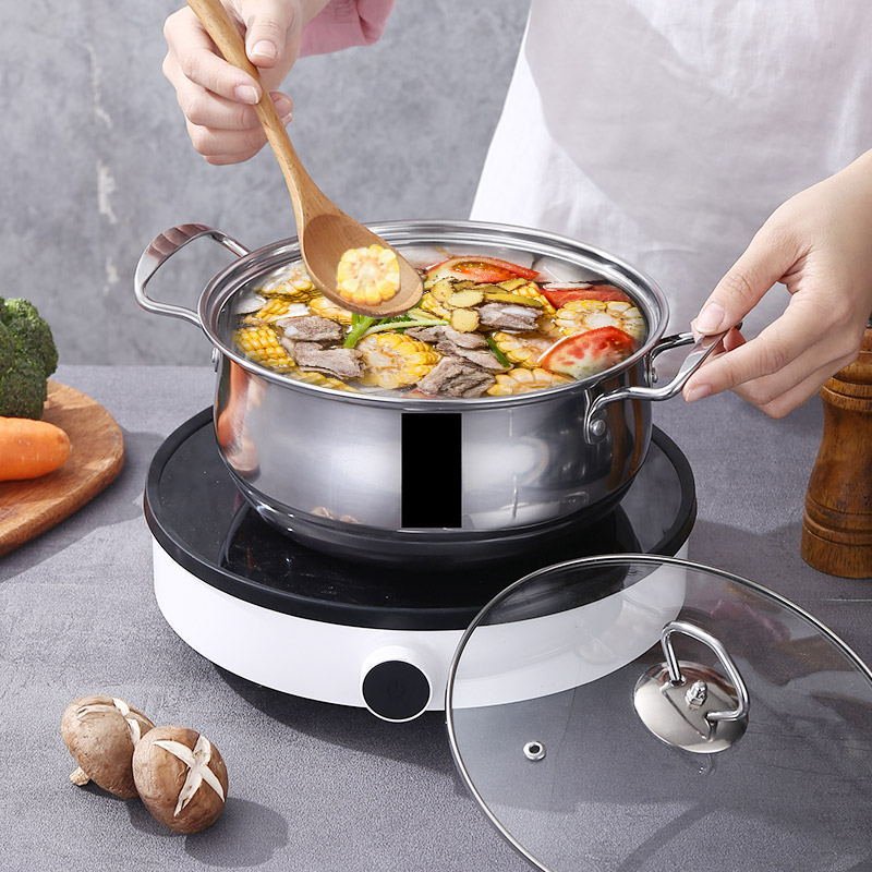 Induction Cooking Pot Cookware Set Non-Stick Stainless Steel Pots And Pans Kitchenware Frying Pan Metal Saucepan Stockpot Set