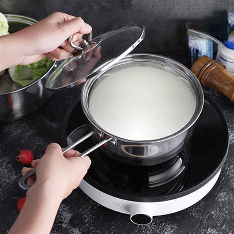 Induction Cooking Pot Cookware Set Non-Stick Stainless Steel Pots And Pans Kitchenware Frying Pan Metal Saucepan Stockpot Set