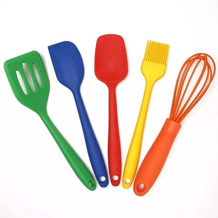 2023 Hot Sale Set of 5 Silicone Mini Kitchen Utensil Set Food grade Mini silicone utensils