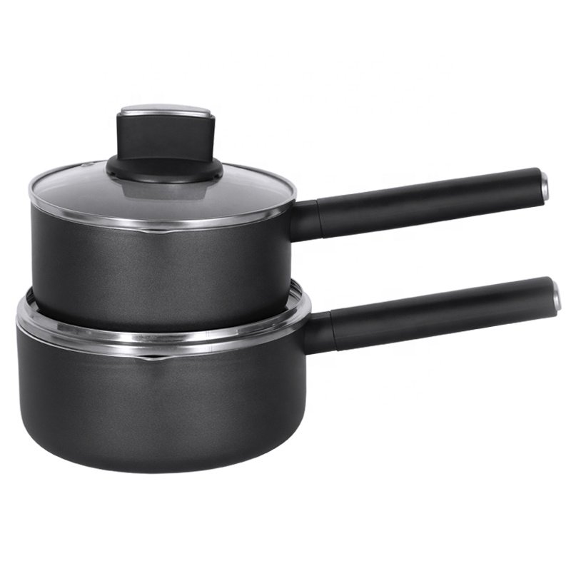 Europe hot sell grey Pressed aluminum kitchen ware non stick coating Cooking pots cookware sets