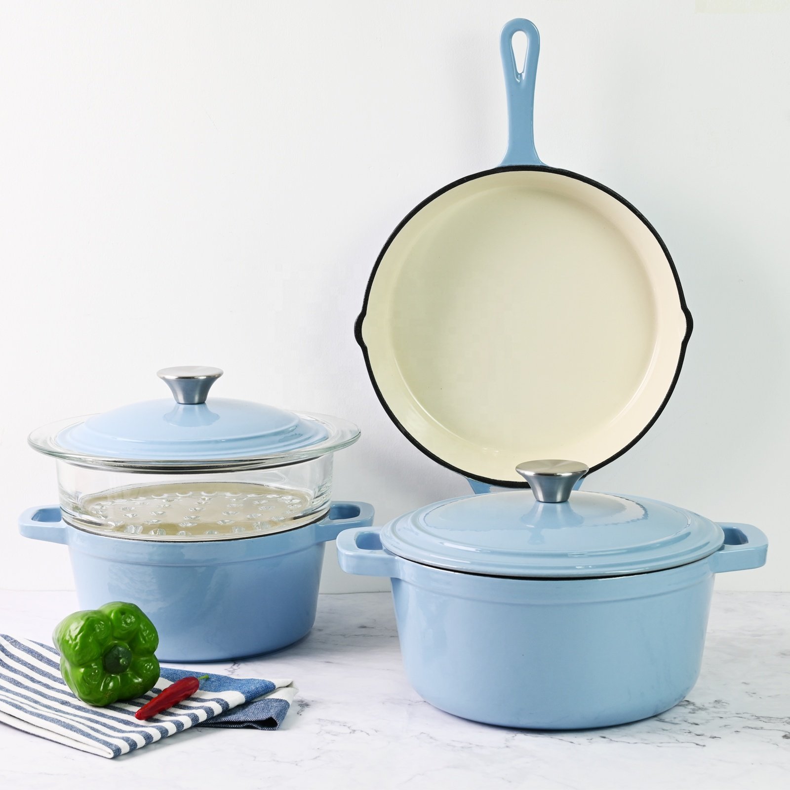 2024 Cast Iron Cookware Wholesale Enamel Cast Iron Cookware Set