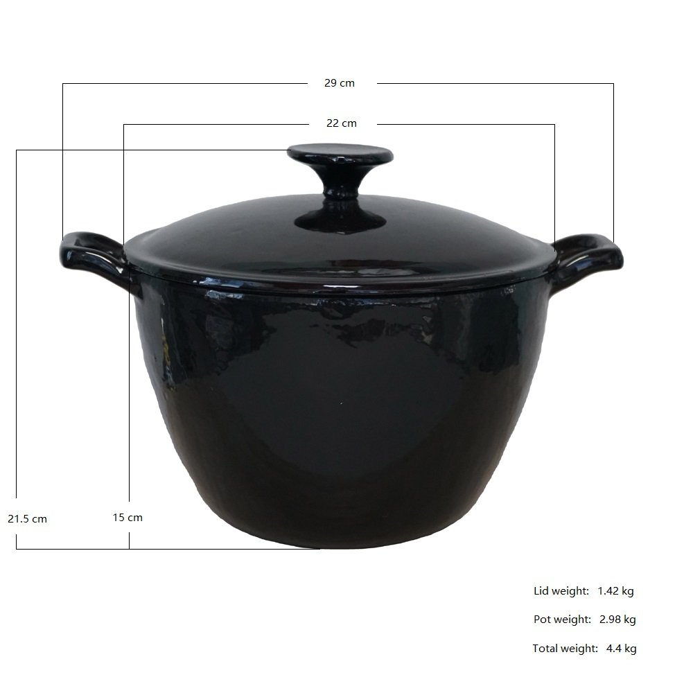 Enamed Cast Iron Round Casserole soup and stock potsFor Kitchen