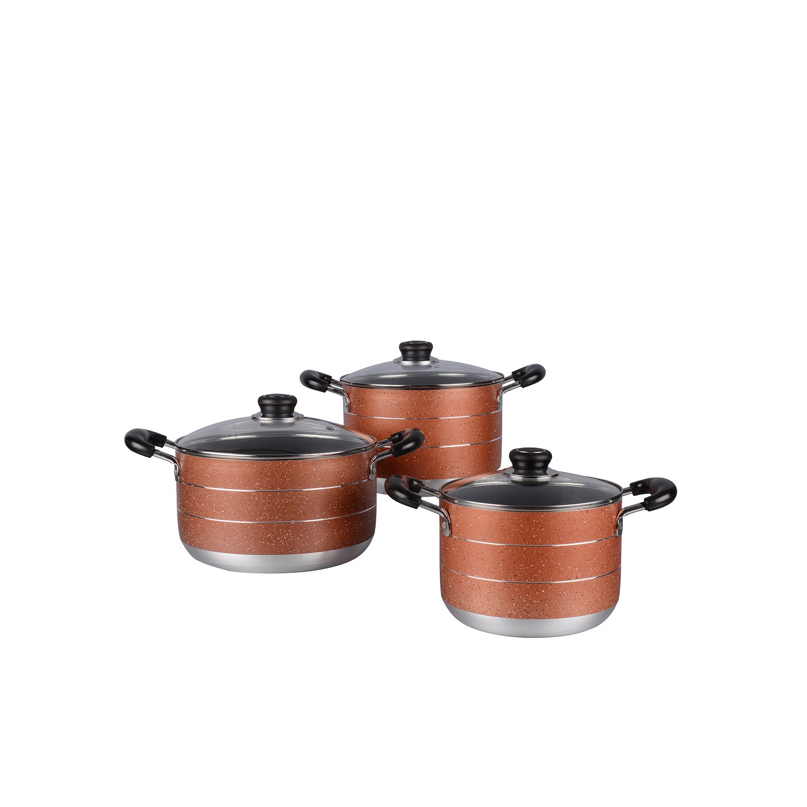 Wholesale Commercial 7pcs Nonstick Aluminum alloy Kitchenware Cookware Set High Quality Deepened Soup Pot Multi Size Casserole