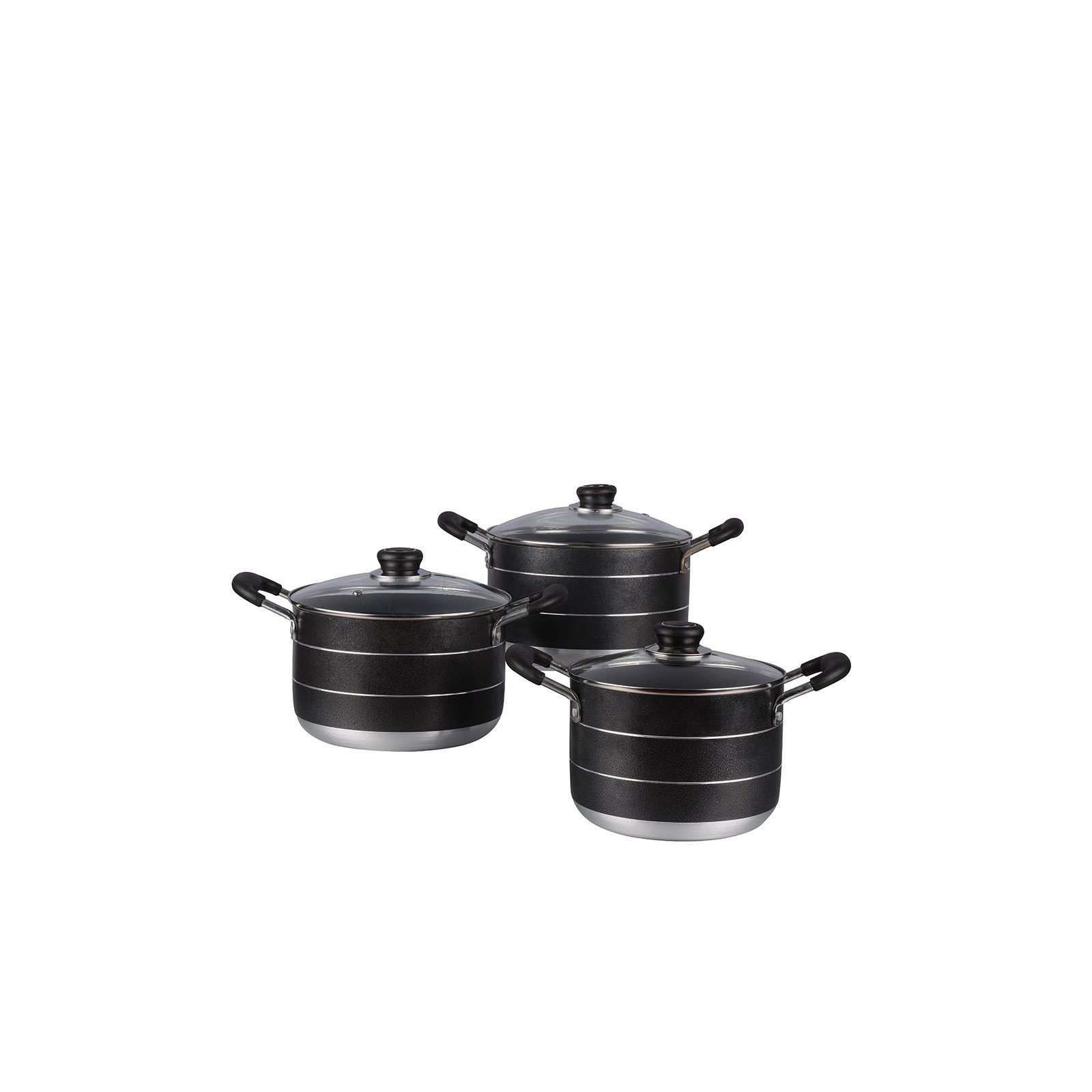 Wholesale Commercial 7pcs Nonstick Aluminum alloy Kitchenware Cookware Set High Quality Deepened Soup Pot Multi Size Casserole