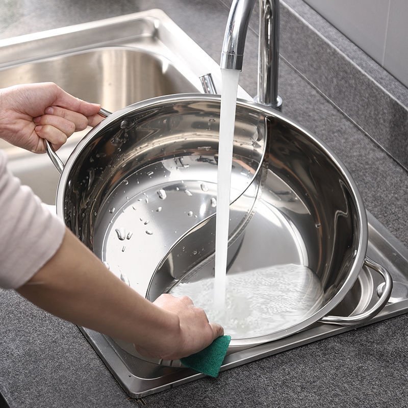 201 Stainless Steel Hot Pot With Glass Lid Pot Multi-user Hotpot Shabu Pots For Cooking