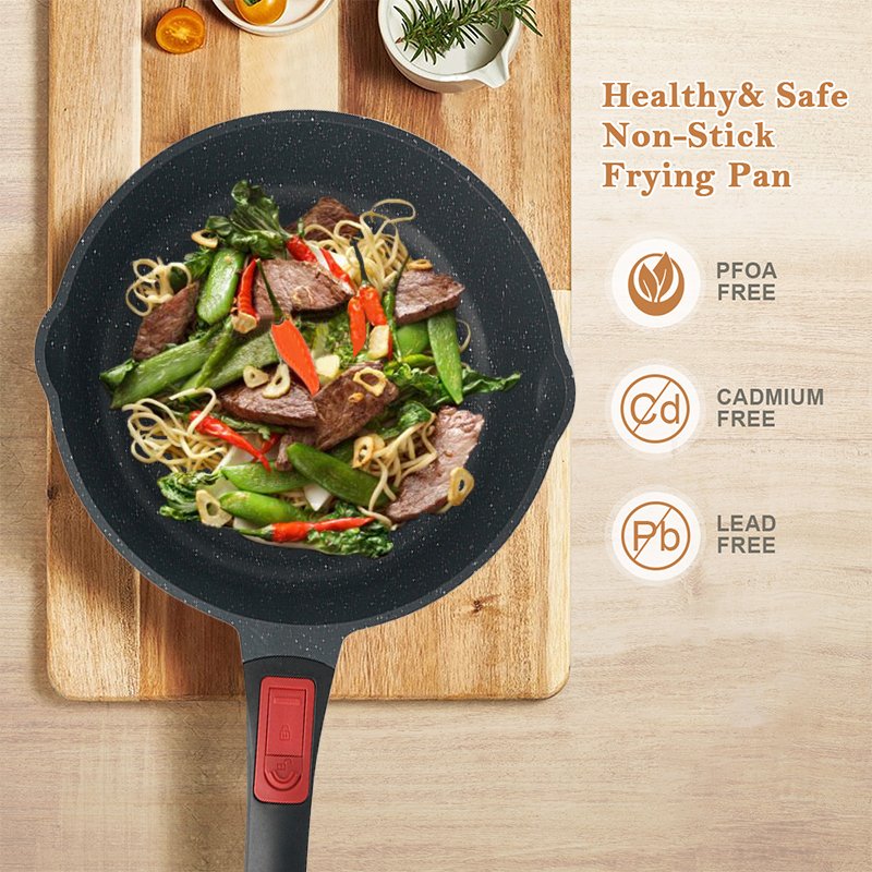 Customizable Die Cast Aluminum Silicone Lid Cookware Set Granite Pots And Pans Non-Stick Cookware Set