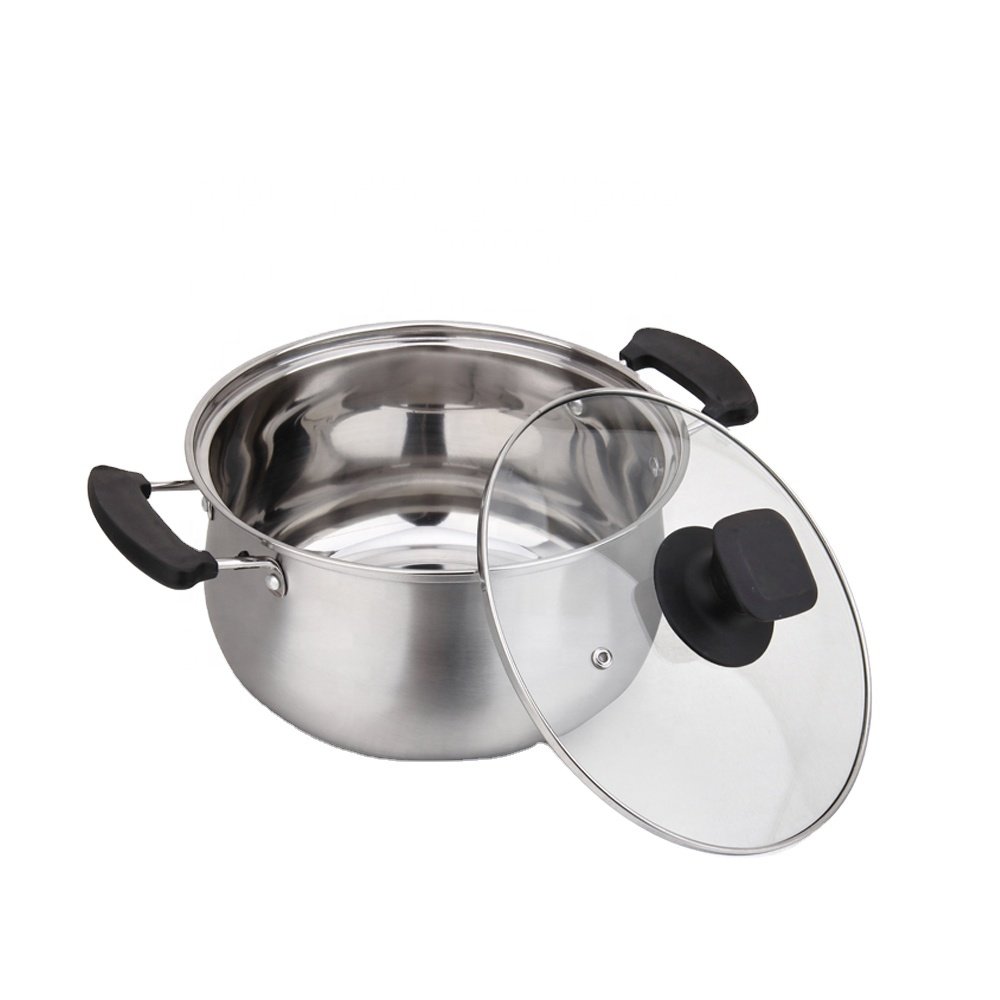 3PCS Stainless Steel Cookware Set Soup Pot Cookware Set With Milk Pot