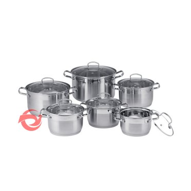 Hot Sale High Quality Stainless Steel Suitable For Induction Bottom Glass Lid New Arrival Casserole Cookware Set