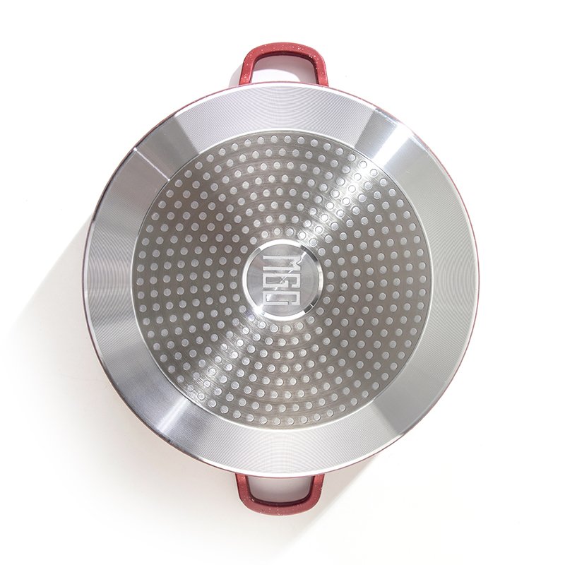MGC Stock Pot With Lid Nonstick Cooking Soup Pot Aluminum Kitchen Cookware With Wood Handle For Induction Gas Stove